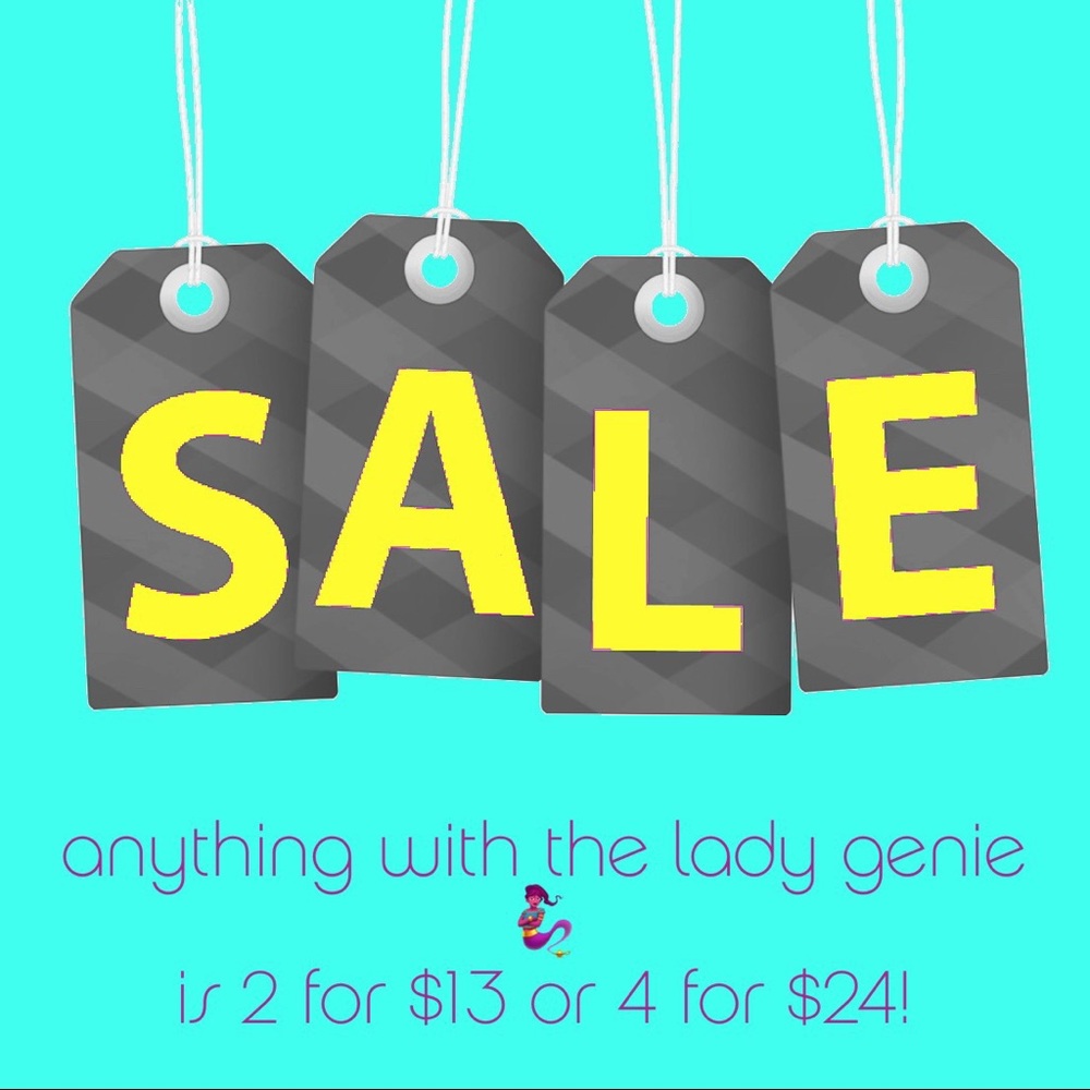 SALE!🧞‍♀️2 for $13 or 4 for $24 with this emoji